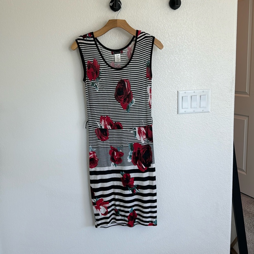 Striped and floral dress